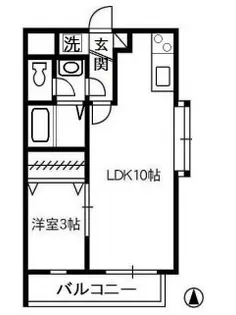 日ノ出町マンション【4階】の間取り