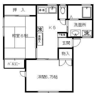 2Kの間取り画像