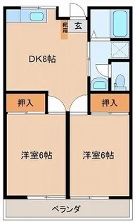 グランドールコモハラ【1階】の間取り