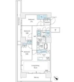 HARUMI FLAG SUNVILLAGE F棟【12階】の間取り