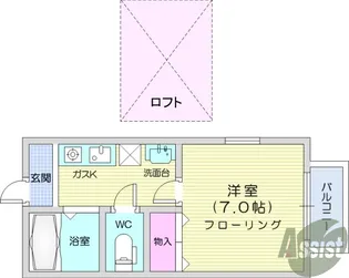 HIコーポ5【1階】の間取り