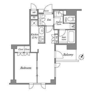 東京都港区南麻布4【マンション】の間取り