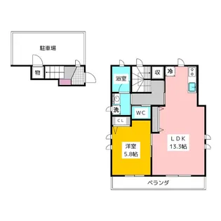 Parkside Plumeria【2階】の間取り