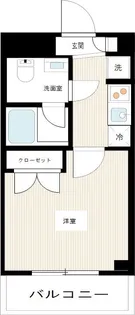 スカイコートルーベンス西早稲田【5階】の間取り