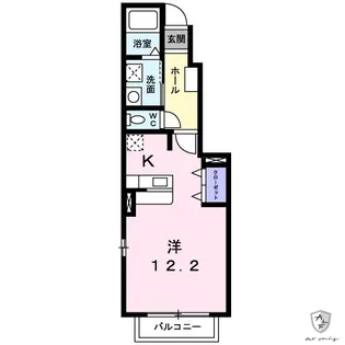 プロムナードM 弐番館【1階】の間取り
