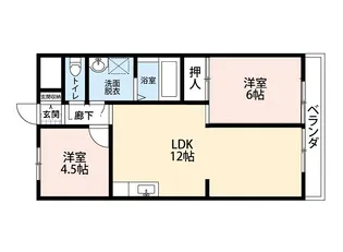ビューバレー都留【4階】の間取り