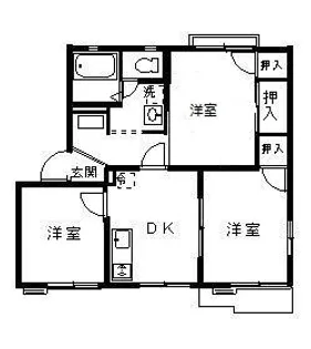 ハイツ定栄 A棟【2階】の間取り