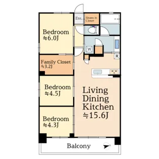 八王子レジデンス【12階】の間取り