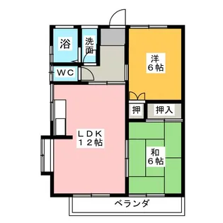 ルミエールA棟【2階】の間取り