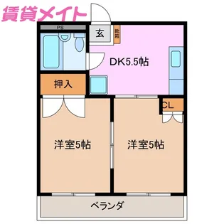 アーバンライフ柘植【3階】の間取り
