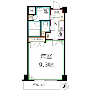 サンライズ国立【3階】の間取り