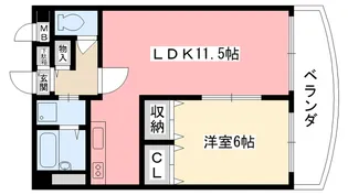 兵庫県西宮市甲子園口2【マンション】の間取り