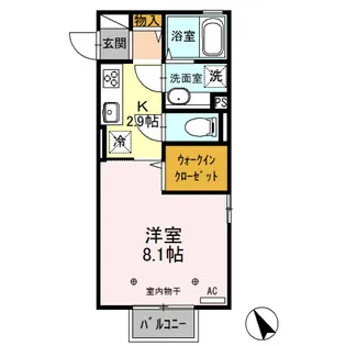 D-ROOM アピオン201【2階】の間取り
