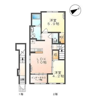 山形県上山市南町【アパート】の間取り
