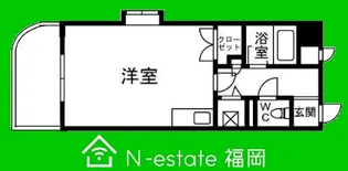 福岡県福岡市早良区藤崎1【マンション】の間取り