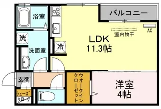 大阪府大阪市東住吉区中野4【アパート】の間取り