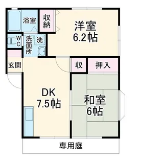 キャロットフィールドB【2階】の間取り