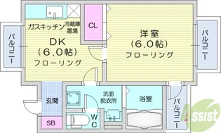 サンコートリバーみずほ台【1階】の間取り