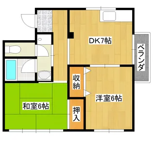 ハイツ栄【2階】の間取り