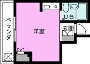 1Rの間取り画像