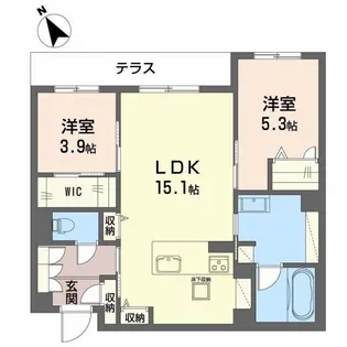 WithPlus天保山公園【1階】の間取り