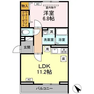 1LDKの間取り画像