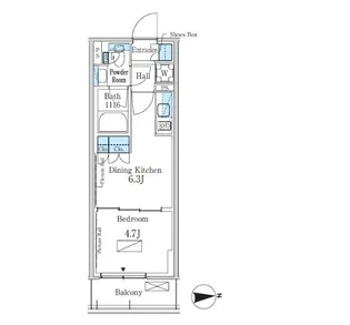 東京都新宿区百人町3【マンション】の間取り