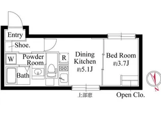 エクサム三軒茶屋IV【1階】の間取り