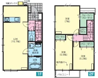 栃木県下都賀郡壬生町大字安塚【一戸建】の間取り