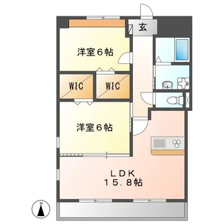 ベルラフィネ【3階】の間取り