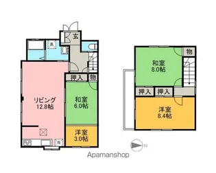 岐阜県岐阜市末広町【一戸建】の間取り