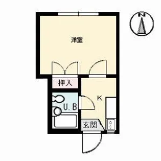 1Kの間取り画像