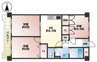 ドヌール南塚口【2階】の間取り