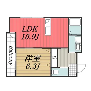 千葉県千葉市稲毛区小仲台4【マンション】の間取り