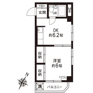 ハイツかさや【3階】の間取り