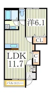 サンマルサンA【1階】の間取り