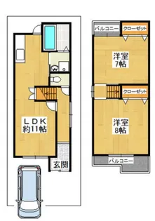 大阪府枚方市堂山3【一戸建】の間取り
