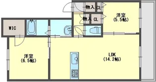 2SLDKの間取り画像