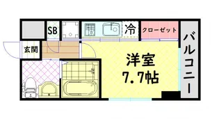 アクエルド新町【9階】の間取り