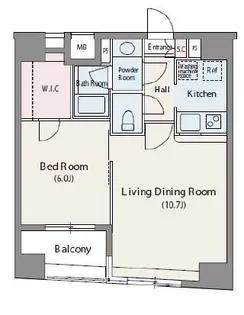 人形町デュープレックスリズ【7階】の間取り