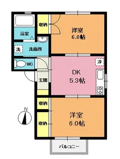 シティーオーク【1階】の間取り