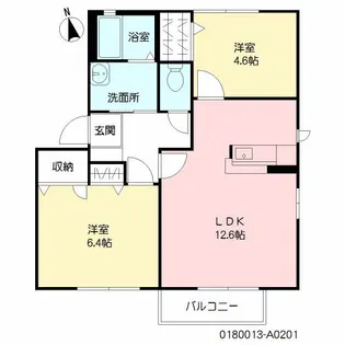 レシデンシア小森野A棟【1階】の間取り