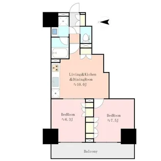 オーガスタ武蔵小杉【10階】の間取り