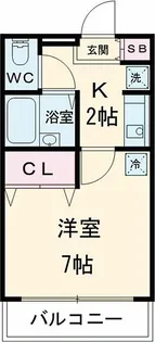 ビューテラス夏目【1階】の間取り