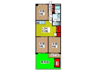 ドミノ吉敷マンション【1階】の間取り