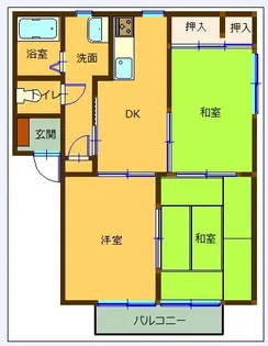 フレグランスヒルズC棟【1階】の間取り