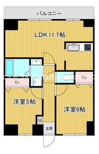 エムプラザ香里六番館【8階】の間取り