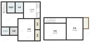 千葉県千葉市花見川区作新台5【一戸建】の間取り
