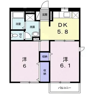 サンパ-ク伍番館【1階】の間取り