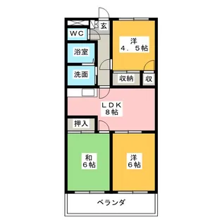 ARTRAマンション A棟【3階】の間取り
